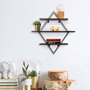 Hanah Home Erysimum Estantería de Pared Negro y Nogal